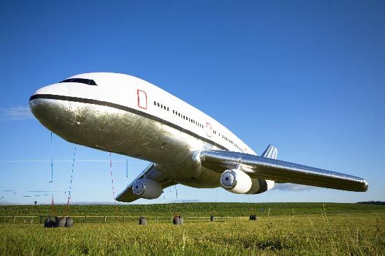 An inflatable plane (42 photos)