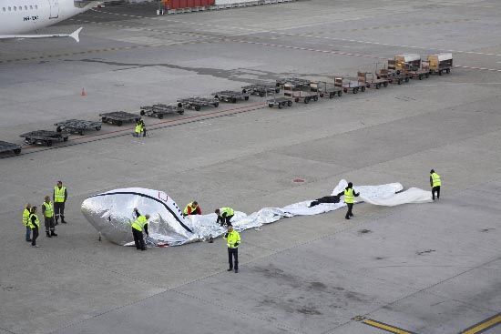 An inflatable plane (42 photos)