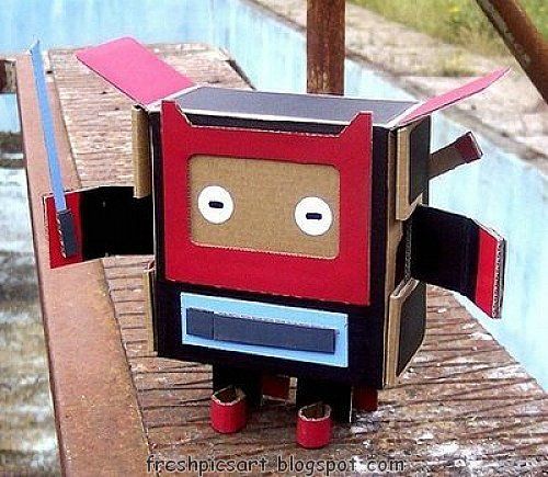 Crafts and figures with cardboard boxes, fun ideas! (27 photos)