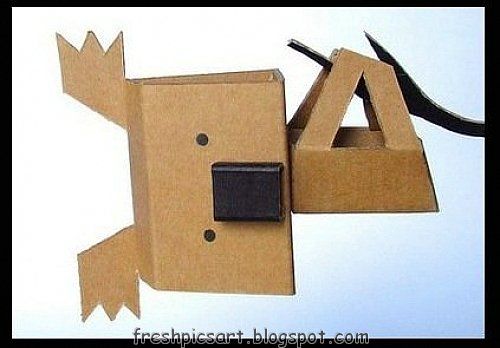 Crafts and figures with cardboard boxes, fun ideas! (27 photos)