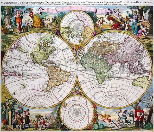 Antique maps of the world (22 photos)