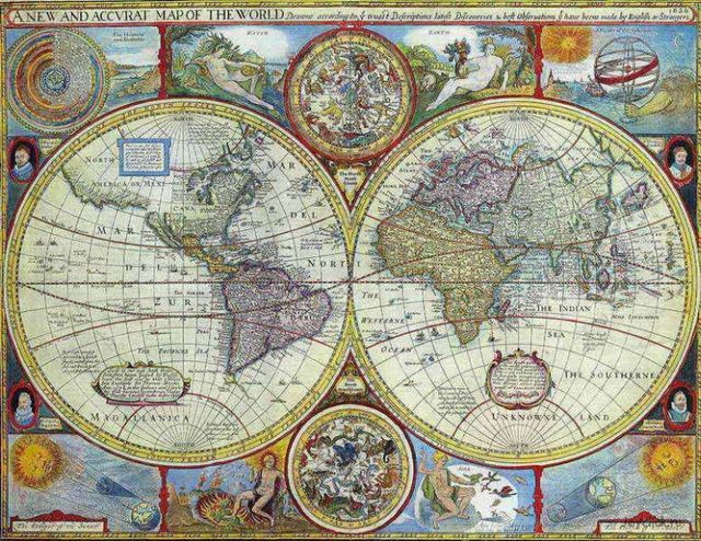 Antique maps of the world (22 photos)