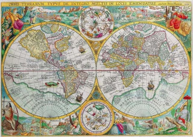 Antique maps of the world (22 photos)