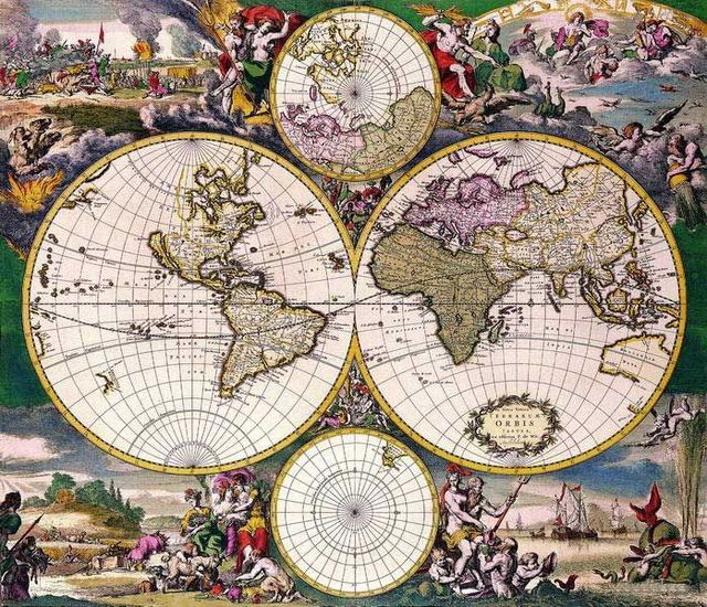 Antique maps of the world (22 photos)