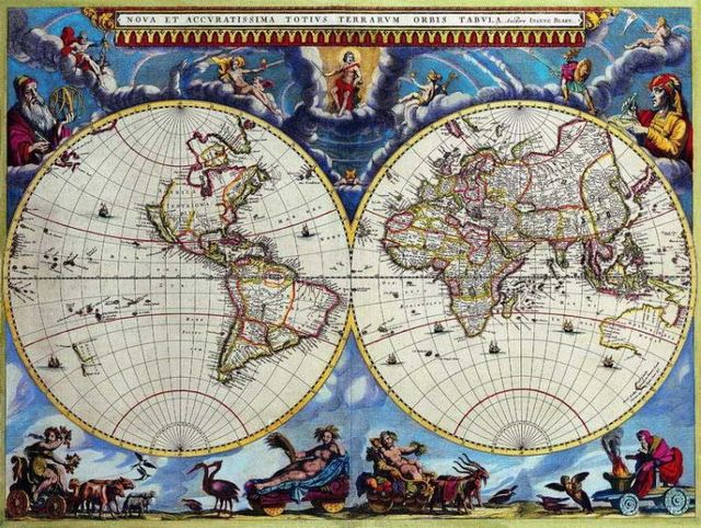 Antique maps of the world (22 photos)