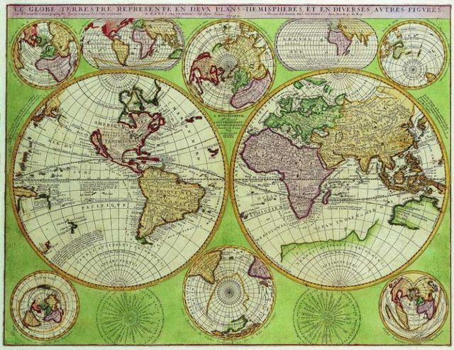 Antique maps of the world (22 photos)