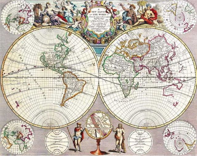 Antique maps of the world (22 photos)