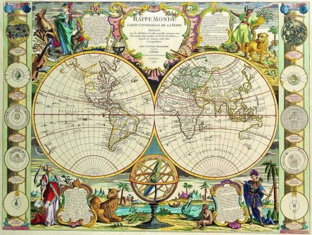 Antique maps of the world (22 photos)