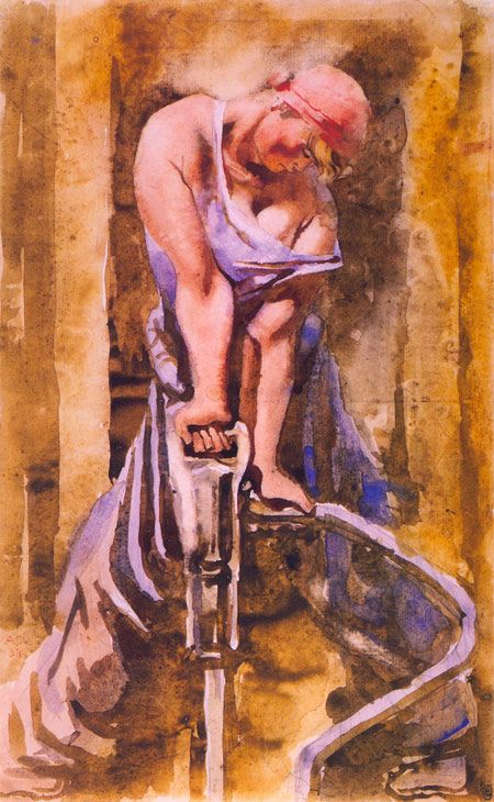 Soviet women drawn by Soviet painters (15 photos)