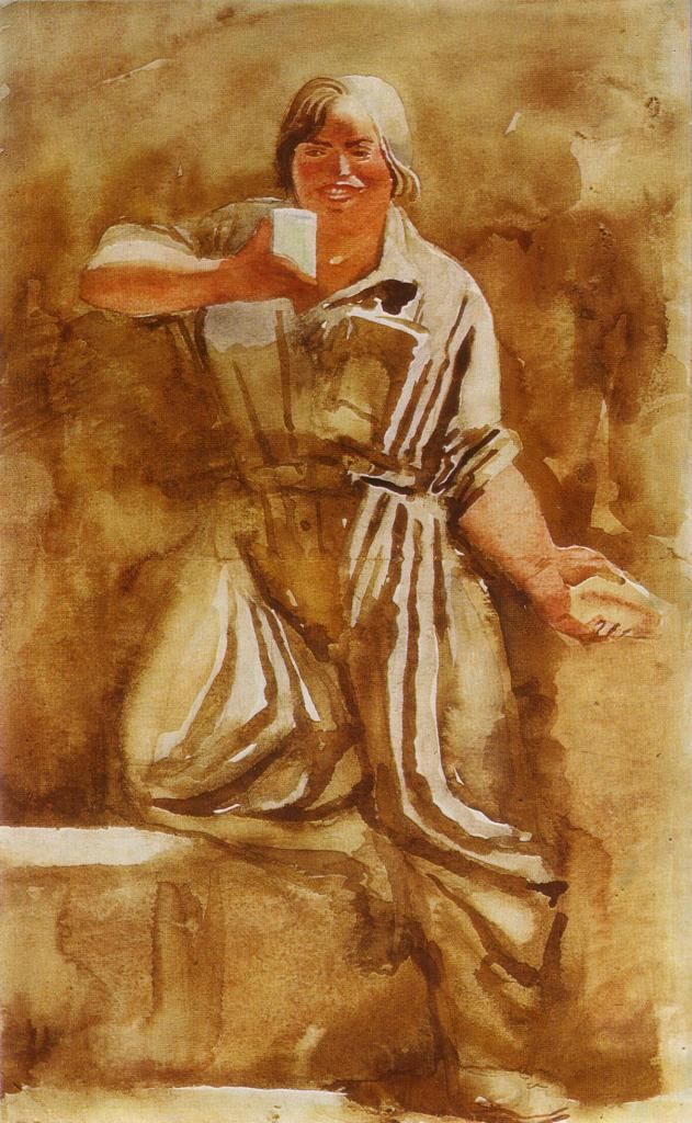 Soviet women drawn by Soviet painters (15 photos)