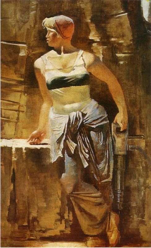 Soviet women drawn by Soviet painters (15 photos)