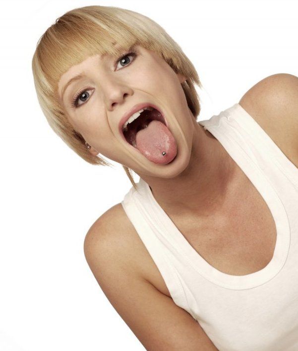 Show your tongue. Excellent photo series (40 photos)