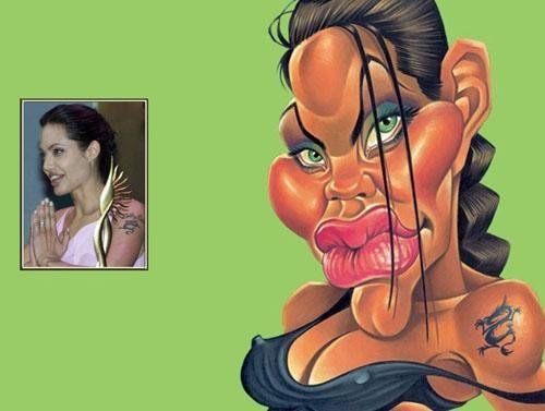 Superb celebrity caricatures (8 photos)