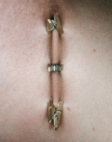 Latin alphabet with clothespins (26 photos)