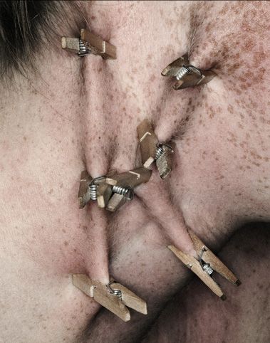 Latin alphabet with clothespins (26 photos)