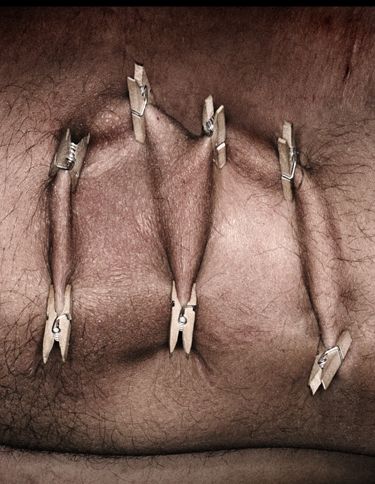 Latin alphabet with clothespins (26 photos)