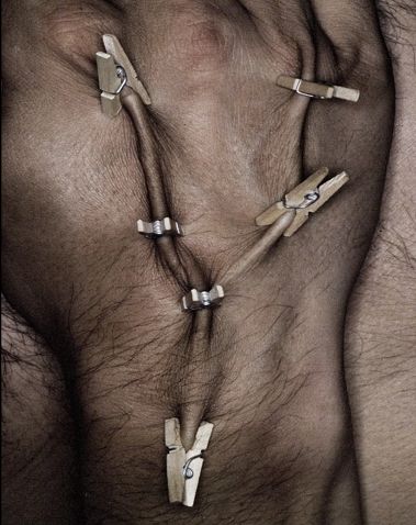 Latin alphabet with clothespins (26 photos)