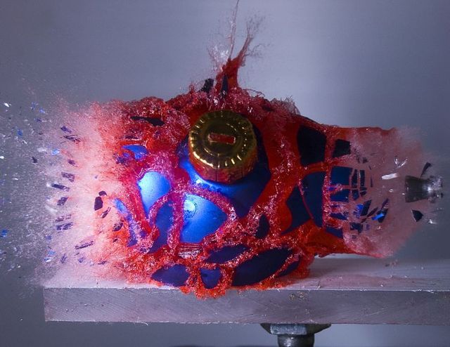 Great shots made in the moment of explosion of different objects by bullets (26 photos)