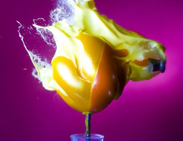 Great shots made in the moment of explosion of different objects by bullets (26 photos)