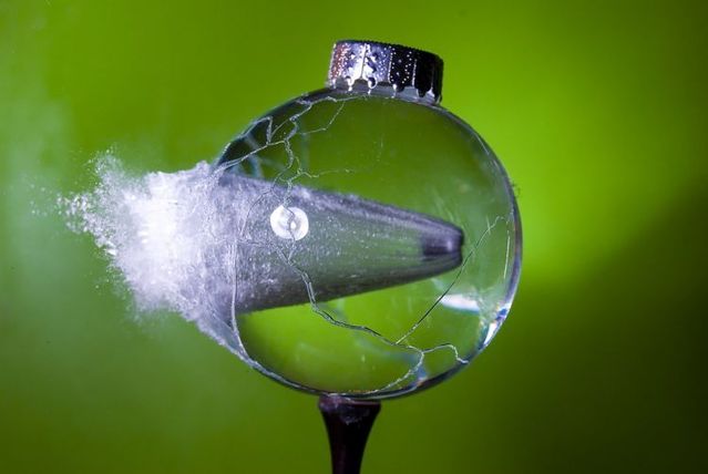 Great shots made in the moment of explosion of different objects by bullets (26 photos)