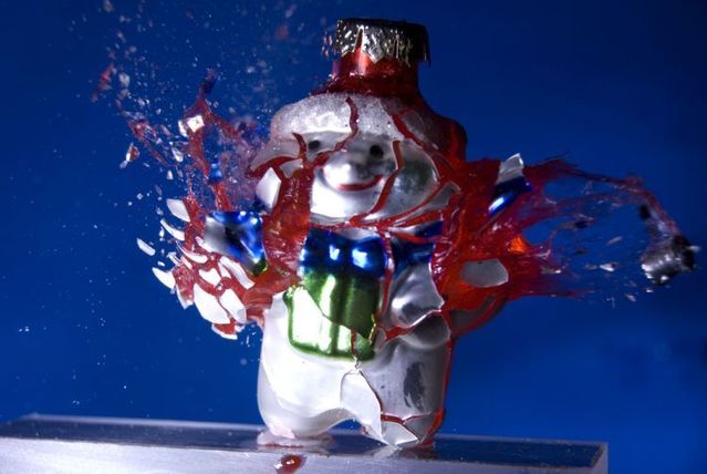 Great shots made in the moment of explosion of different objects by bullets (26 photos)