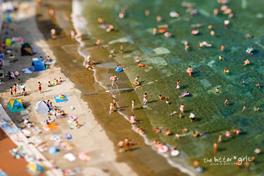 World of little people. Great pictures done with a tilt-shift technique (60 photos)
