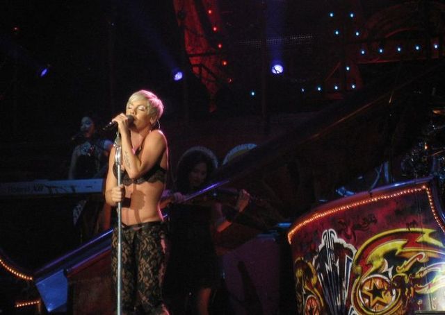 Pink got herself new stage outfit (5 photos)