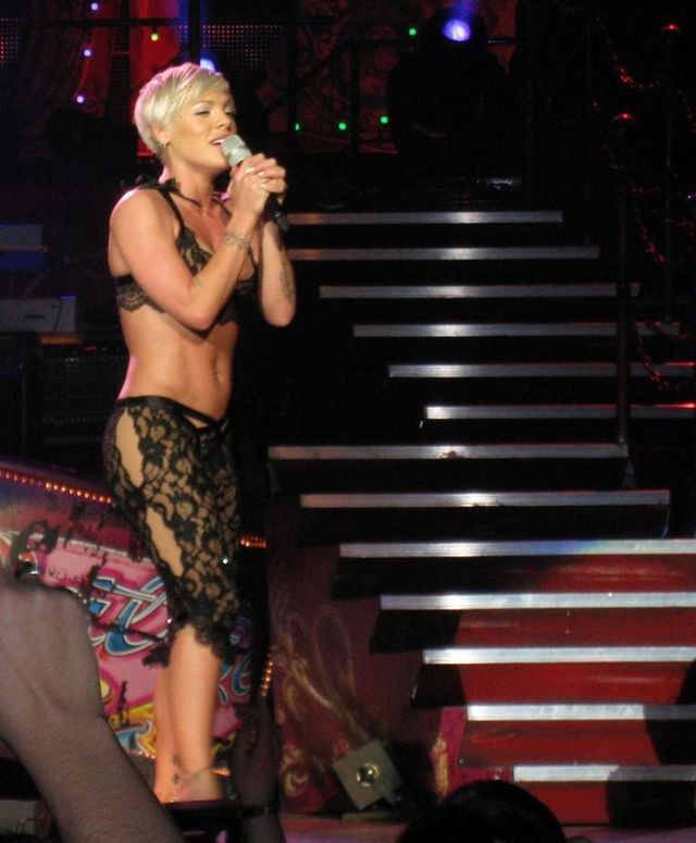 Pink got herself new stage outfit (5 photos)