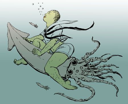 Yuko Shimizu - Letters of desire. A little bit strange illustrations (23 photos)