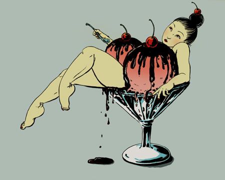 Yuko Shimizu - Letters of desire. A little bit strange illustrations (23 photos)