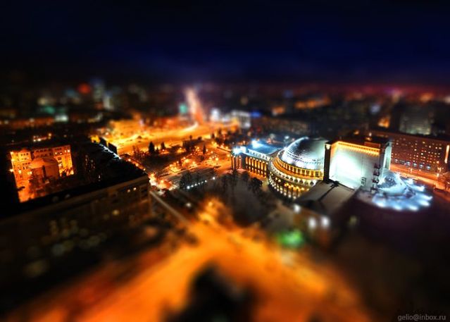 Russian city Novosibirsk with tilt-shift effect (41 pics)