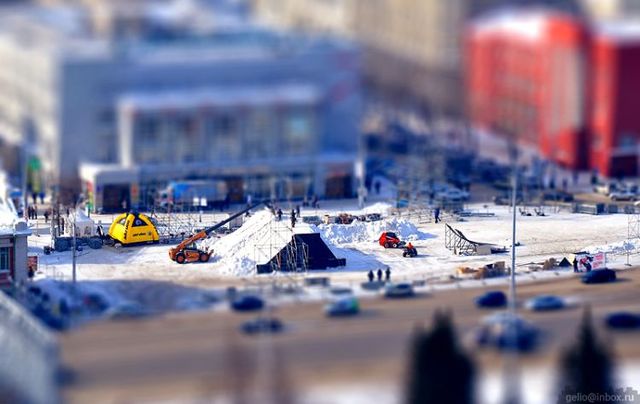 Russian city Novosibirsk with tilt-shift effect (41 pics)