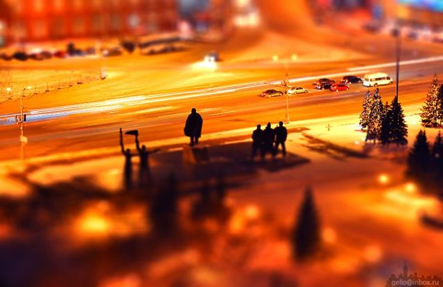 Russian city Novosibirsk with tilt-shift effect (41 pics)