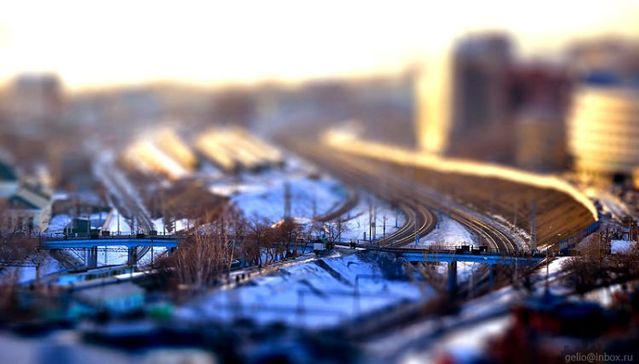 Russian city Novosibirsk with tilt-shift effect (41 pics)