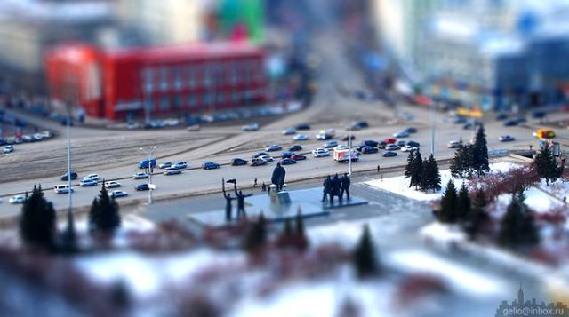 Russian city Novosibirsk with tilt-shift effect (41 pics)