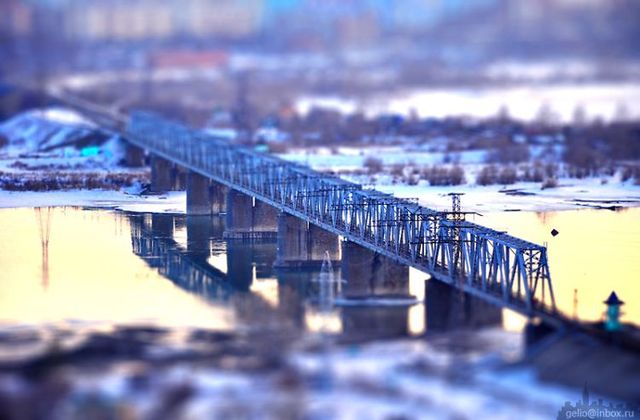 Russian city Novosibirsk with tilt-shift effect (41 pics)