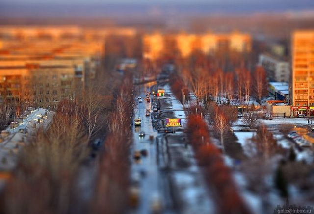 Russian city Novosibirsk with tilt-shift effect (41 pics)