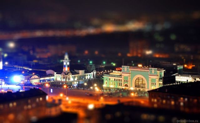 Russian city Novosibirsk with tilt-shift effect (41 pics)