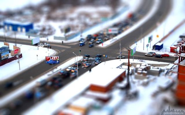 Russian city Novosibirsk with tilt-shift effect (41 pics)