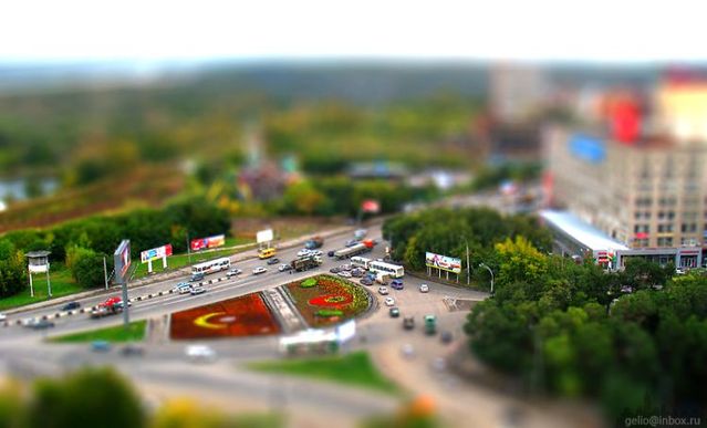 Russian city Novosibirsk with tilt-shift effect (41 pics)