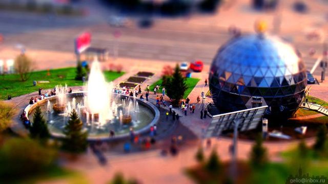 Russian city Novosibirsk with tilt-shift effect (41 pics)