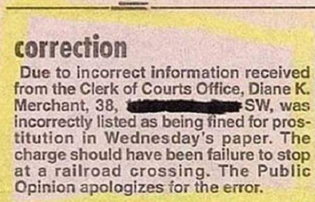 Mistakes in Print