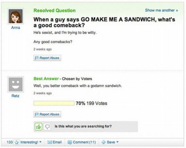 The Best from Yahoo Answers. Part 2 (45 pics)