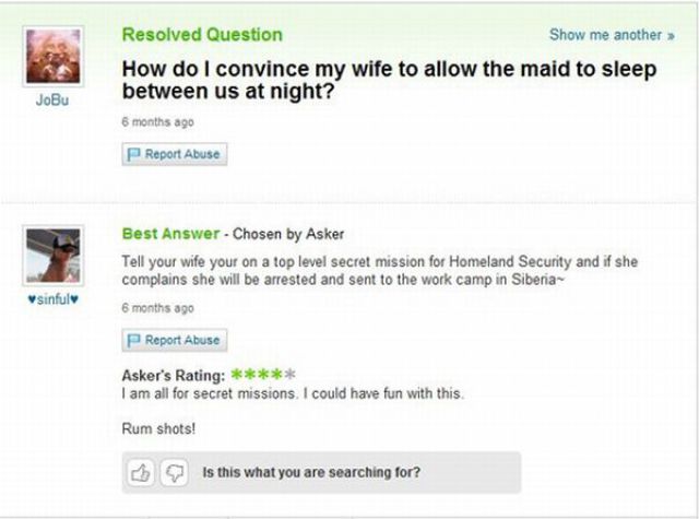 The Best from Yahoo Answers. Part 2 (45 pics)