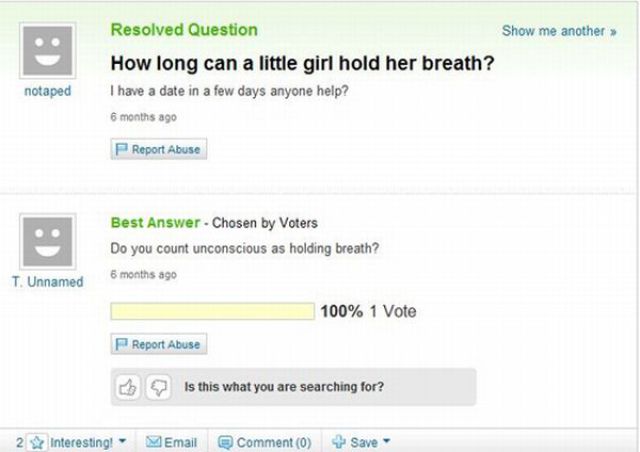 The Best from Yahoo Answers. Part 2 (45 pics)