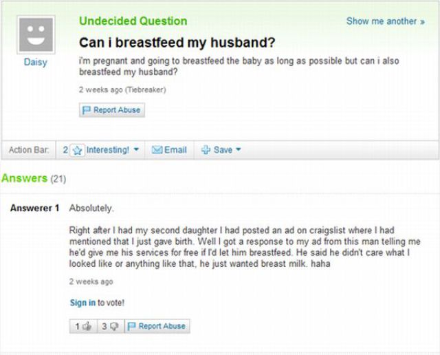 The Best from Yahoo Answers. Part 2 (45 pics)