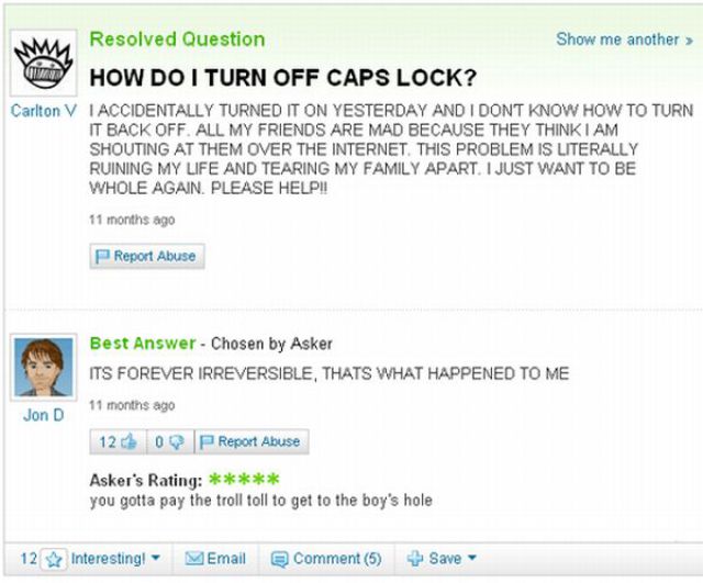 The Best from Yahoo Answers. Part 2 (45 pics)